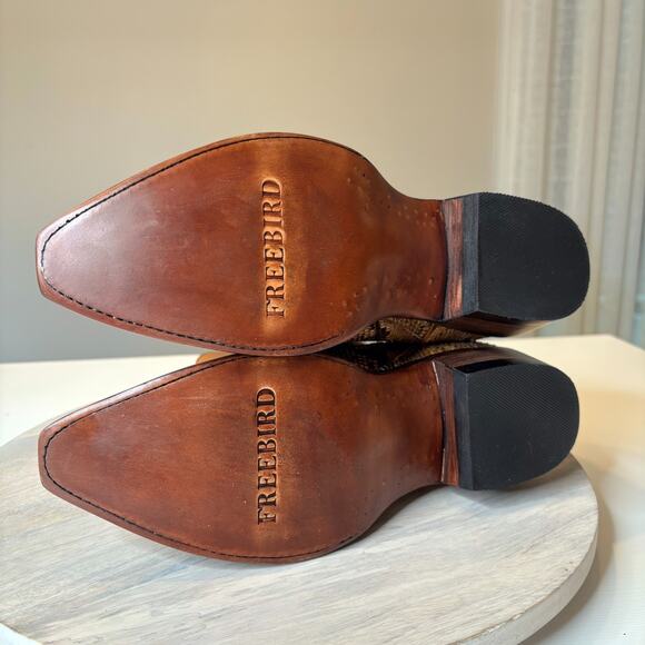 Freebird by Steven Marshall Python Snakeskin Leather Cowboy Boots Men’s Size 11 - Picture 10 of 13